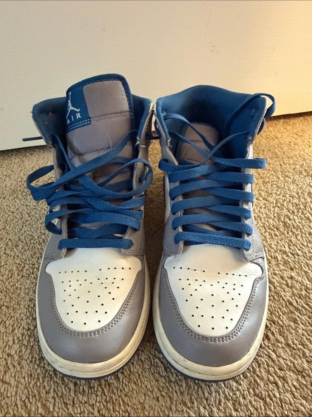 Size 9 Air Jordan 1 Mid ‘Cement True Blue’